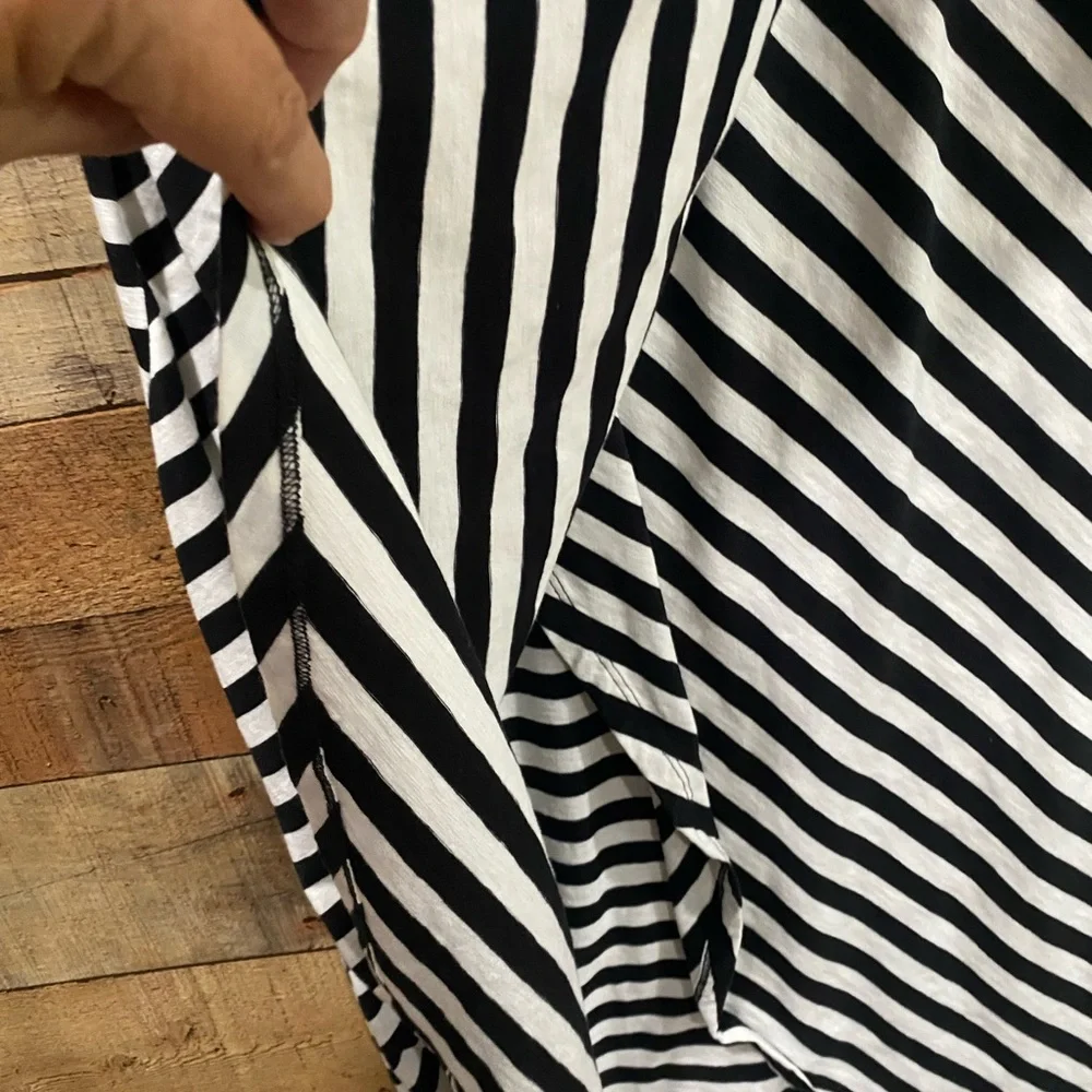 New With Tags Talbots Navy & White Maxi Dress Size Medium Petite - Picture 2 of 4